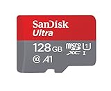 SanDisk Ultra 128GB microSDXC Speicherkarte + Adapter bis zu 100 MB/Sek., Class 10, U1, A1, FF