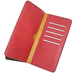 Schutzhülle für 15,2 cm (6 Zoll), mit 5 Kartenfächern, PU-Leder, lange Clutch-Geldbörse für 5,5 Zoll (14,9 cm), R