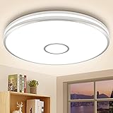 Deckenlampe LED Deckenleuchte Wohnzimmer Lampe Schlafzimmer, Öuesen 40W 3800LM Φ38cm IP44 4000K Neutralweiß Super Hell Modern LED Leuchte Runde Lampe Decke Deckenleuchte für Esszimmer Büro Halle Kü