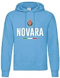 Tipolitografia Ghisleri Sweatshirt Novara Weiß Blau mit Wappen Tifosi Fußb