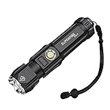 SuperFire F15-T Leistungsstarke Taschenlampe, superhell, 2000 Lumen, LED, digitaler Bildschirm, wiederaufladbare Taschenlampe mit 5200 mAh Akku und Kabel, 6 M