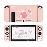 GeekShare Schutzhülle für Switch, Soft TPU Slim Case Cover Kompatibel mit Nintendo Switch Konsole und Joy-Con (Erdbeere Hase)