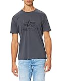 ALPHA INDUSTRIES Herren Basic T-Shirt, greyblack/Black, XL