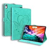 YKTO Brieftasche Tablet Hülle für iPad Mini 6, Premium Qualität Schutzhülle, Leder Hülle mit Mandala Design,Standfunktion,Komplett Schützen Case für Apple iPad Mini (2021), Grü