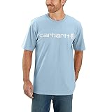Carhartt Herren Core Logo Workwear Kurzarm T-Shirt, Turmalin Heather, Groß