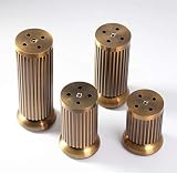 JINPENGRAN 4 x verstellbare Metall-Möbelfüße/Retro-Schrankfüße/Sofafüße/Tischbeine/Stützfüße Gold/Belastung 300 kg, 15