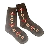 XKUN Socken Damen 3 Paar Frauen Winter Socken Herbst Winter Stil Warme Dicke Wolle Weihnachtssocken Mode Mittelrohr Lässig Atmungsaktiv-A,One S
