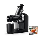 Philips Domestic Appliances HR1889/70 Slow Juicer, Entsafter für kaltes Pressen & maximale Nährstoffextraktion Schw