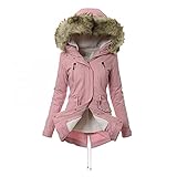 WWricotta Damen Winterjacken Mit Fell Lang Sale Hurz GroßE GrößEn GüNstig Wintermantal Damenmantel Parka PlüSchjacke Fleecejack Kapuzenjacke Dicker Warm Winterparka Daunenjack
