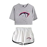 t.a.k.t o.p.D.e.s.t.i.n.y Damen Sommer Kurzarm Set T-Shirt + Kurze Hose (14,XXL)