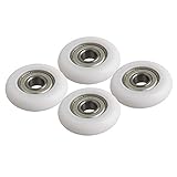 10mm Schachtloch Weiß Engineering Kunststoff Kugellager Führungsrolle Rolle Tragfähigkeit 83kg 4er Pack