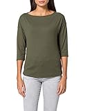 s.Oliver Damen 3/4-Arm-Shirt aus Rippware khaki 40