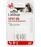 Dehner Lieblinge Floh- und Zeckenschutz Spot On, für Katzen über 2 kg, 4 x 0,6 ml (2,4 ml)