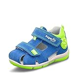 Superfit Baby-Jungen Freddy Knöchelriemen Sandalen, BLAU/GELB, 24 EU