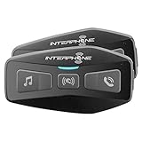 Interphone Cellularline INTERPHOUCOM2TP | 2 Stück | Intercom Bluetooth 5.0 Helm für Motorrad, Piloten, Entfernung 600 Mt, Autonomie bis zu 12 Stunden, MP3, GPS, IP67 wasserdicht, für alle H