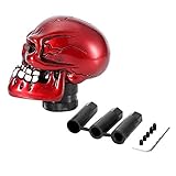 Schaltknauf, Skeleton Skull Head Car Modified Schaltknauf Stick Lever Shifter Universal(rot)