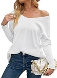 Hiistandd Langarmshirt Damen Rundhals Shirt Waffel Tops Oberteile Herbst W