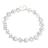 FWQW Würfel Anhänger Schmuck, Glücksanhänger Halskette Paar Halskette, Unisex Anhänger Halskette für Frauen H