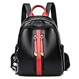 BUKESIYI Damen Tasche Rucksack Handtasche Frauen backpack Klein Anti Diebstahl Schulrucksack Laptop Weekender PU Leder CCDE78511 Schw