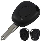 LNBT Autoschlüssel Hülle 1 Taste Remote Control Key Case Kompatibel mit Renault Fob.Auto-Key-Case-Ersatz Schutzhülle (Color : with Blade VAC102)