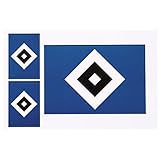 HSV Hamburger SV Aufkleberkarte 3er-Set Saison 2017/2018