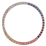 ibasenice Kompatibel für Samsung Galaxy Uhr 42Mm Lünette Strass Kristall Bling Diamant Frauen Männer Uhr Lünette Abdeckung Schutzring Roség