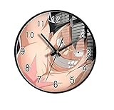 Anime One Piece Ruffy Wanduhr, Cartoon Dekoration Schlafzimmer Wohnzimmer, Ultra Leise, 30Cm-25