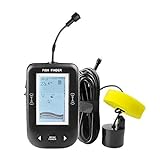 Metal Detector Xf02 45 Degrees Portable Wired Sonar Sounder Fish Finder Depth 100M Echo Sounder for Fishing in Russian Alarm F