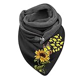 Schals für Damen Winter Elegant Halstuch Schal Outdoor Warm Dreieckstuch mit Knopf Soft Wrap Scarf Herbstschal Winterschal Mädchen Liebling