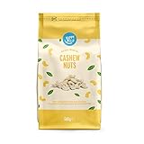 Amazon Marke - Happy Belly Ganze naturbelassene und ungesalzene Cashewnüsse, 500 g