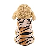 Winter Haustier Hund Kleidung Hund Fleece Hoodies Warme Hund Jumpsuit Cosplay Tiger for Chihuahua Kleine und große Hundekostüme Weich (Color : A, Size : L.)