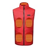 Newanna Beheizte Weste Herren Damen Winterjacke Steppweste USB Elektrische Beheizbare Weste Heizweste Beheizbare Jacke Freizeit Winter Ärmellose Weste für Outdoor Sport Camping Skifahren Waschb