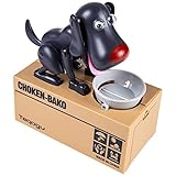 BIUBIULOVE Kleiner Hund Puggy Bank - Niedliche automatische Stehlen Münze Bank, Roboter Münze Munching Spielzeug Spardose fü