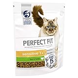 Adult 1+- Cat Complete Dry für empfindliche ausgewachsene Katzen ab einem Jahr, Truthahn, 4 Beutel (4 x 750 g)
