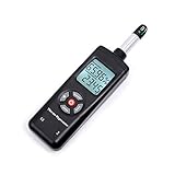 Ehdis Digital Hygrometer Psychrometer Großes LCD Thermometer Temperatur und Feuchtigkeitsmesser Nassbirne Taupunktmessung Feuchtigkeitsmesser für Indoor Outdoor Industrie Lab