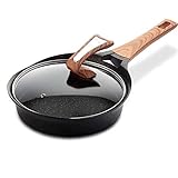 LAMZH Non- Stick Saute- Pfanne mit gehärtetem Glasdeckel- Kapazität for Rührenbraten, oder als Topf Saute Pan und Bratpfanne Wok Tief groß und Backofenfreie Send sponge26cm (Color : 24cm)