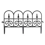 JR2021FF Gartenzäune Dekorative Zäune Gartenzaun aus Kunststoff Sonnenschutz im Freien Landschafts Hochzeit Dekoration Fence Rankgitterzaun (Color : Black)