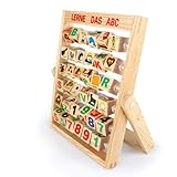 Brink Holzspielzeug Lerne das ABC Spiel Holzspielzeug Lesen Buchstaben Holz Lernspiel Alphabet neu Buchstabentafel Einschulung