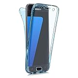 Karomenic 360 Grad Silikon Hülle kompatibel mit Samsung Galaxy S4 Fullbody Case Komplettschutz Handyhülle Vorne & Hinten Rundum Schutzhülle Ganzkörper Dünn Durchsichtige Bumper Etui,B