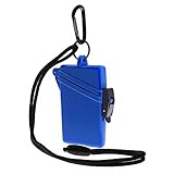WITZ STRANDSAFE - Wasserdichter Badesafe blau [1 Stück] Strandbox Schwimmsafe mit Karabinerhaken und Ny
