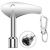 Drado Zählerbox Schlüssel Metall Dreikantschlüssel mit Schlüsselanhänger für Gaszählerkasten Elektrozählerkasten Verteilerschrank