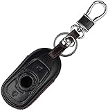 SENDIAYR Leder Schlüsseletui Halterung Schlüsselbund Tasche Schutzhülle Jacke Skin Schlüsselanhänger Schlüssel Shell,für Buick Smart Remote Keyless 2 3 4 Tastenschlü