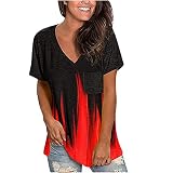 Fanxing Damen Bluse Kurzarm Oberteile Tshirt V-Ausschnitte Sommershirts,Tshirt Motiv Sportshirt Kurzarm Sport Oberteile Vintage Sweatshirt Rundhals Oberteile Teenager Mädchen Best Friends Top Lang
