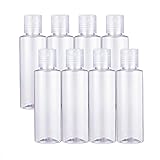 BENECREAT 10er Pack 120ml Transparentes Plastik-Luftflaschen-Set mit Pressverschluss für kosmetische Shampoo-Flüssigk