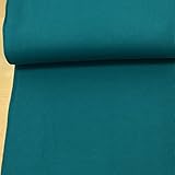 MAGAM-Stoffe Laura Bündchenstoff Grobstrick uni Bio Meterware 50cm (04. Petrol Grün)