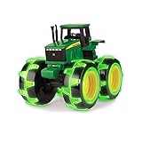 TOMY 46434 37792 Spielzeugtraktor John Deere Monster Treads, Traktor mit leuchtenden Rädern in NEON-Grün, zum Spielen und Sammeln von Kinderautos für Jungen im Innen- und Außenbereich ab 3 J