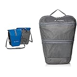 VAUDE Aqua Back Fahrrad Tasche – wasserdichte Gepäckträger Tasche im praktischen 2er Set & PVC-freiem Planenmaterial – Made in Germany & Radtasche SortYour Back, anthracite, One S
