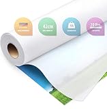 ELES VIDA Transparentespapier 42cm x 20 Meter 50g/m –– Schnittmusterpapier, Zeichenpapier, Skizzieren, Basteln, Architektur, Zeichnen, Architektenpapier zum Abpausen und Übertrag
