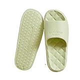 Anlemi Schnelles Trocknen Bad Hausschuhe,Eva rutschfeste Hausschuhe fürs Badezimmer,Hausschuhe mit weichem Boden-grün_40-41,rutschfest B