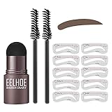 Aibyks Augenbrauen Stempel, Wasserdichtes Augenbrauen Schablone Augenbrauen Stempel Set, 1 Step Brow Stamp Shaping Kit Wiederverwendbares Makeup Brauenpuder Schablonen Kit, Make-up-Tools Für F